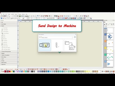 Send design to machine