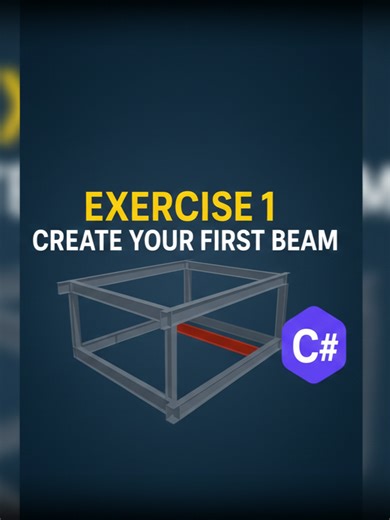 Tekla API Tutorial | Exercise 1: Create Your First Beam in Tekla Structures https://www.youtube.com/@teklaopenapi2025 #tictokviral #TeklaAPI #TeklaOpenAPI #teklastructures