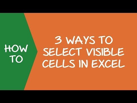 3 ways to select visible cells in Excel