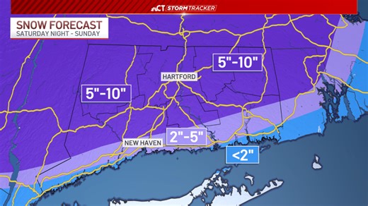 Weekend storm could bring 6 inches to a foot of snow for most of Connecticut