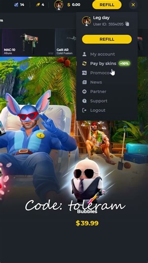 Working Farmskins code! #caseopening #code #cs2 #csgo #farmskins #money