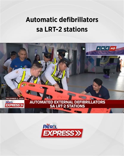 13K views · 86 reactions | Automatic defibrillators sa LRT-2 stations #TVPatrolExpress | TV Patrol | Facebook