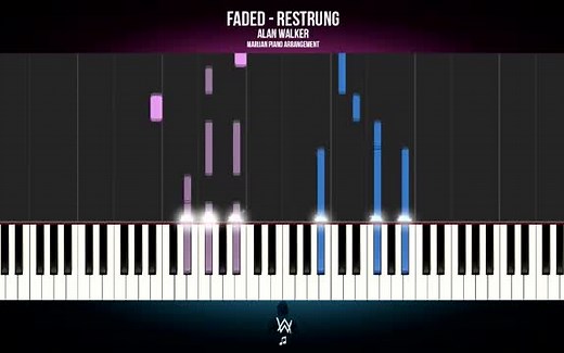 Faded (Restrung) - Alan Walker| Piano Tutorial   Sheets