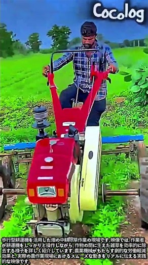 歩行型耕運機による畑の除草作業 #worker #process #cultivator #farming #agriculture