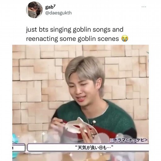 BTS singing goblin songs and acting some scenes#goblin #bts #reenacting