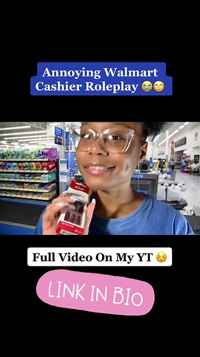 New YT video is upp 😂💕 click the link in bio to watch !! #asmr #fyp #asmrchelsea #chewingsound #gumchewing #gumchewingasmr #roleplay #walmart #asmrcashierroleplay #asmrroleplay #asmrroleplays #annoyinggirl