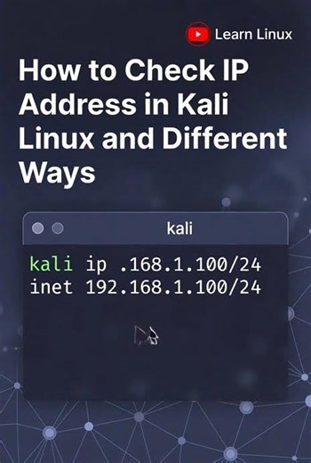 Check IP Address in Kali Linux