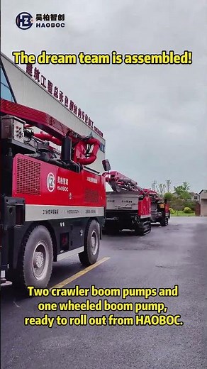 Shipping a Powerful Trio: HAOBOC's Crawler & Wheeled Concrete Pumps!