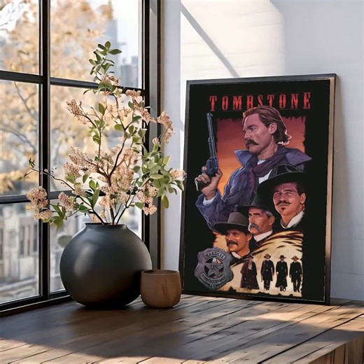 Tombstone Movie Wall Art Western Film Poster Cowboy Movie Print Frameless Wall Decor Classic Western Fan Gift Movie Room Poster - Etsy