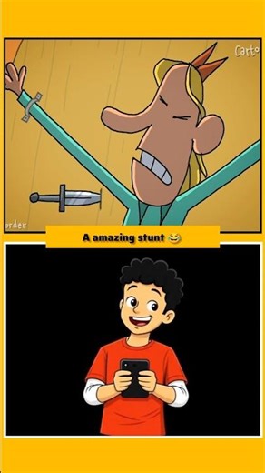 The Knife Thrower's Epic Fail! 😂 #animatedhumor