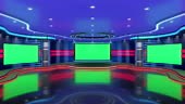 3d virtual studio set, ideal for green screen compositing.