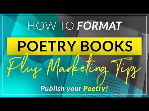 How to format a book of poetry for print and ebook