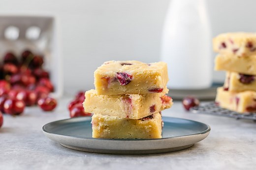 The BEST Cherry Blondies