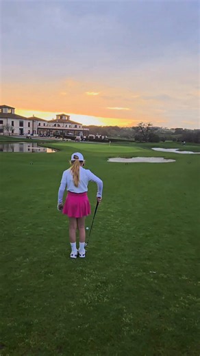Tilly Bordman on Instagram: "Playing the iconic 18th at Marco Simone, finishing with a birdie and a club twirl #kahmagolf"