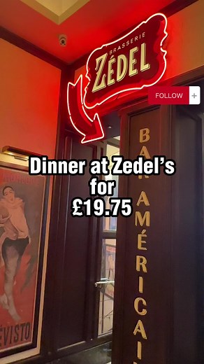 Affordable Fine Dining Experience at Brasserie Zedel in London