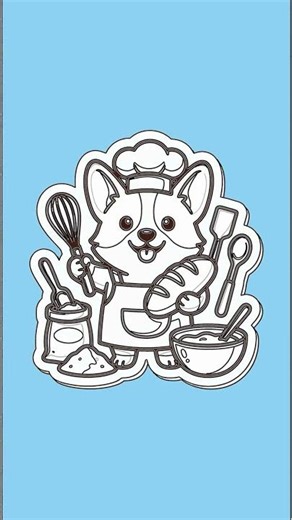 Easy Corgi Baker Drawing Tutorial for Beginners! with Chillify