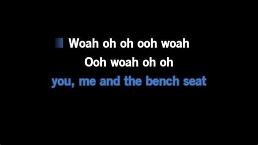 Karaoke Bench Seat - Chase Rice - CDG, MP4, KFN - Karaoke Version