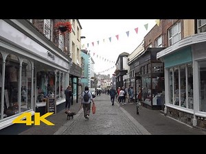 Falmouth Walk: Town Centre & Harbour【4K】