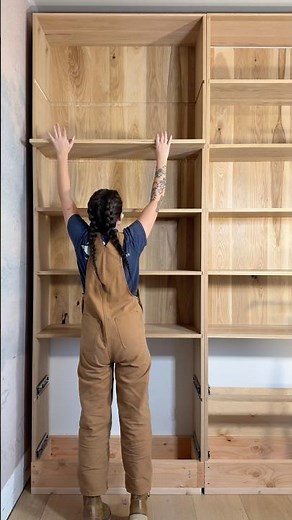 Dados with a router and edge guide. Built in Cabinets