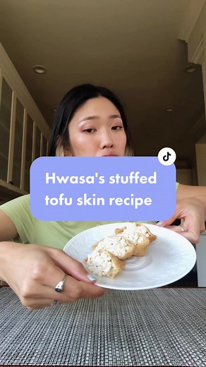 how to make Hwasa's viral stuffed fried tofu skins 🤤 full eating like MAMAMOO vid on my YT! #kpop #mamamoo #hwasa #koreanfood #kpopstars #recipe
