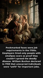 In 1770s colonial America a scarred face wasnt a mark of shame it was a badge of employability. Servants, healthcare workers, and soldiers with visible smallpox scars were preferred hires, as their pockmarked skin proved they had survived the deadly disease and were now immune. George Washington understood this reality all too well. During the Revolutionary War, he ordered the mass inoculation of American troops, knowing that smallpox posed a greater threat than British bullets. Soldiers scars b