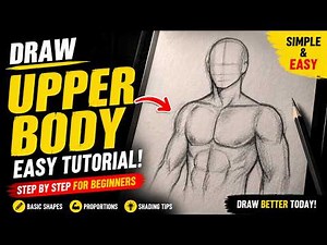 Human Anatomy Drawing Made Easy | Upper Body Sketch Tutorial