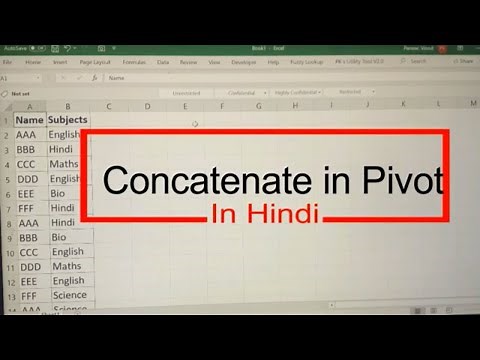 Concatenate in Pivot table || Concatenate DAX || Hindi