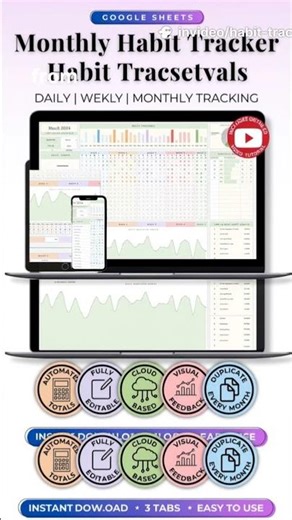 Track Your Habits Daily in 30 Seconds! 📝 #productivity #lifehacks #motivation #digitalproducts