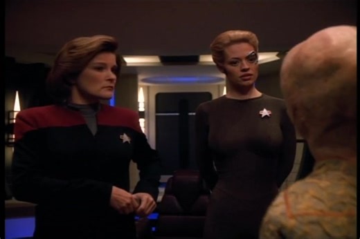 Captain of the USS Voyager. The message from Starfleet. Prime Directive violated? The appearance of the alien ship has stabilized to its earlier form as it races through a slipstream. Arturis is going to his home". Janeway asks whether the alien used holograms to create the image of a Starfleet bridge, but Arturis replies that he maintained the illusion with particle synthesis, a method beyond Starfleet's understanding. When the captain asks if the species that Arturis belongs to frequently prey