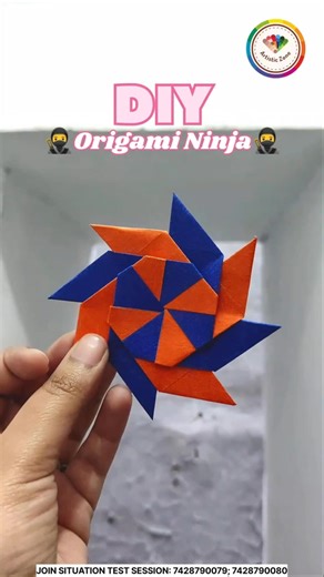 ORIGAMI NINJA STAR | NIFT SITUATION TEST | NID STUDIO TEST PREPARATION | MODEL MAKING |7428790079