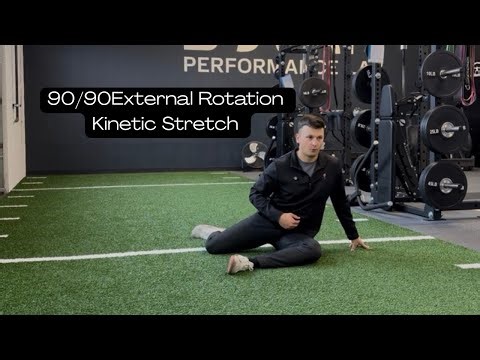 90/90 hip external rotation kinetic stretch for better hip mobility 
