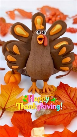 ᗯIᘔᗩᖇᗪ Oᖴ ᑕᖇᗩᖴTS 🪄✨ playdough kits and birthday activities on Instagram: "Gobble gobble! 🦃 Wishing everyone a Happy Thanksgiving filled with gratitude, good food, and a little creativity. 🍂🧡🥮Check out this Playdough turkey I whipped up—proof that fun comes in all shapes and colors! 😉 What are you thankful for today? 🥰 * * * Желаю всем счастливого Дня благодарения, наполненного благодарностью, вкусной едой и немного творчества. Взгляните на эту индейку из пластилина, которую я слепила на с