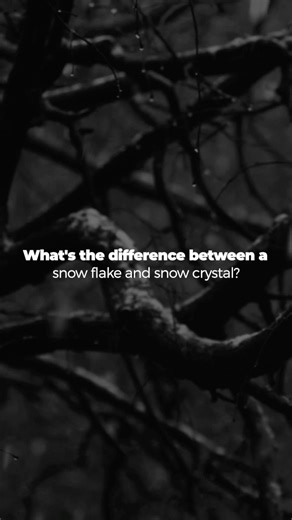 What’s the difference between a snowflake and a snow crystal #shortsfeed #shortsvideo #shorts