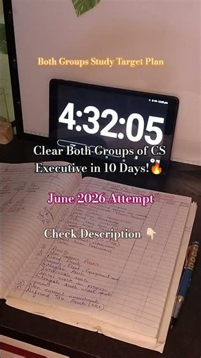 Ultimate 10-Day Strategy for CS Executive Both Groups 🎯 June 2026 Attempt