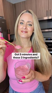 Got 5 minutes and these 3 Ingredients?🍓🍓All you need is frozen strawberries, vanilla, dairy-free sweetened yogurt and creamy plant milk to make delicious strawberry frozen yogurt! Chocolate shavings optional. It’s all vegan and so delicious. It’s an easy quick healthy dessert and so satisfying! Recipe below! | The Vegan 8