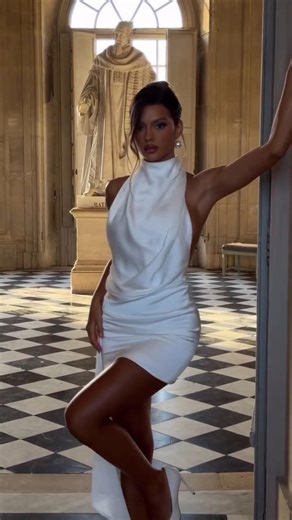 The Perfect🥀 Our NADINE Backless Mini Dress In Ivory🤍 #fashion #model #beauty #style #outfit #shorts