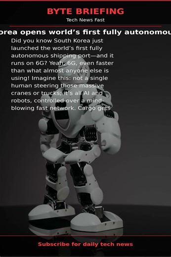 South Korea Just Opened a Fully Autonomous Shipping Port — Using 6G #Shorts