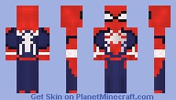 Spider Man PS4 Minecraft Skin