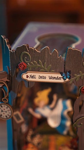 9.9K views · 1.7K reactions | Rolife New Arrival Transform your shelf into a magical escape! This Rolife book nook brings Alice’s world to life—vivid, mysterious, and full of charm. | Rolife | Facebook