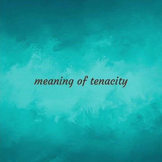 Tenacity | meaning of Tenacity