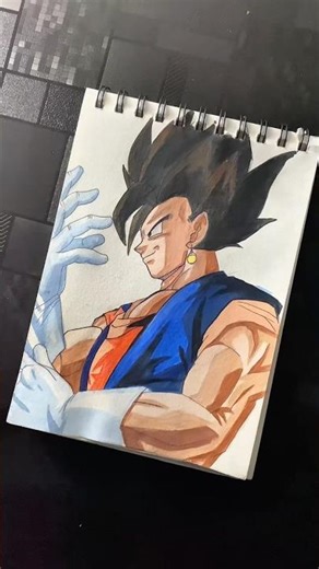 Drawing vegito from dragon ball 💀😈#anime #dbz art