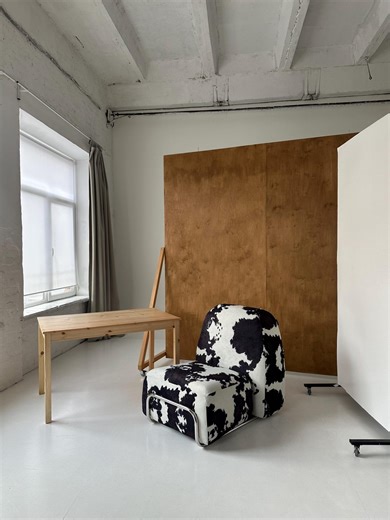 Cow Print Floor Seating, Handmade Gaming Chair, Chrome Frame Lounge Armchair, Avant Garde Decor - Etsy