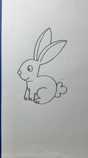 Cute rabbit drawing with number 5 step by step for beginners