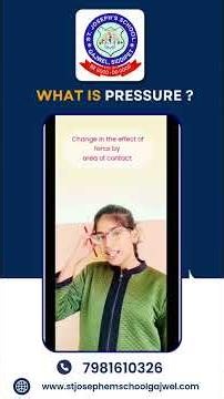 🔬💡 What is Pressure? Explained by a St. Joseph's School Student! 💡🔬