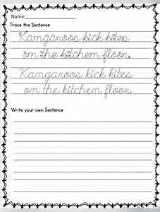 The Write Way: Cursive Alphabet Practice Packet - Etsy Canada