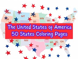 50 United States Map Coloring Pages | Discover the USA | Geography Activity for Kids | United States Map | Homeschool Resources | Printable - Etsy UK