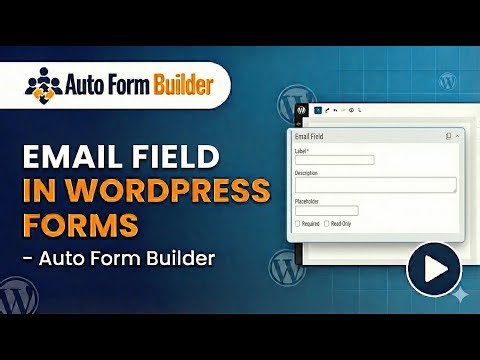 Email Field in WordPress Forms – Validation & Formatting Options (Auto Form Builder)