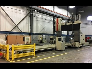 SNK RB-5VM-5 Faced 4 Axis CNC Bridge Portal Mill, Running 4500 RPM, (Video 1 of 2)