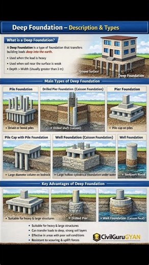 Deep Foundation Types You MUST Know | CivilGurugyan