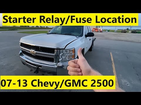 Starter Relay and Fuse Location Chevy 2500HD | GMC Sierra 2500HD 3500HD 07 08 09 10 11 12 13